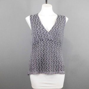 AGB Women Lace Shirt Gray Metallic